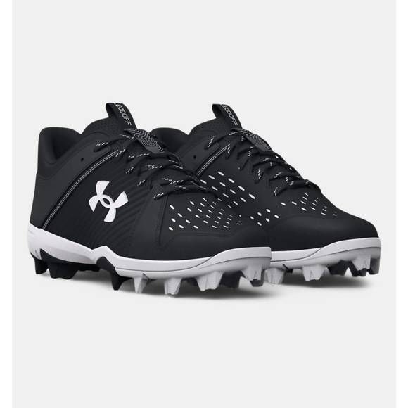 NEW UNDER ARMOUR junior leadoff low rm baseball shoes in black - Picture 1 of 5